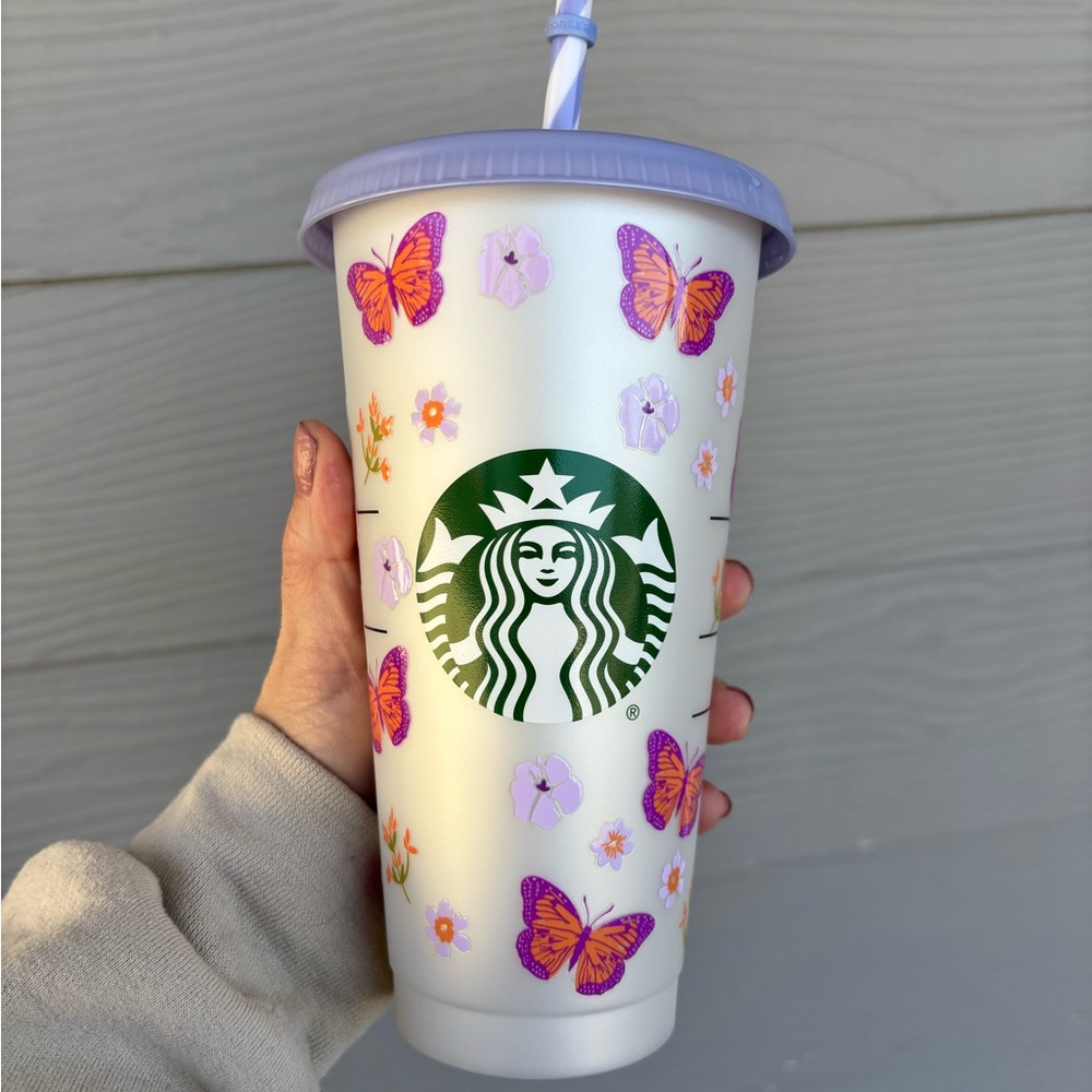 Butterfly starbucks cold cup